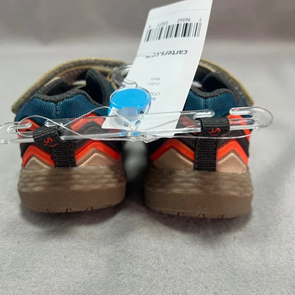 Carter's Mercury Toddler Sneakers Gray Orange Recycled Materials Athletic Size 4